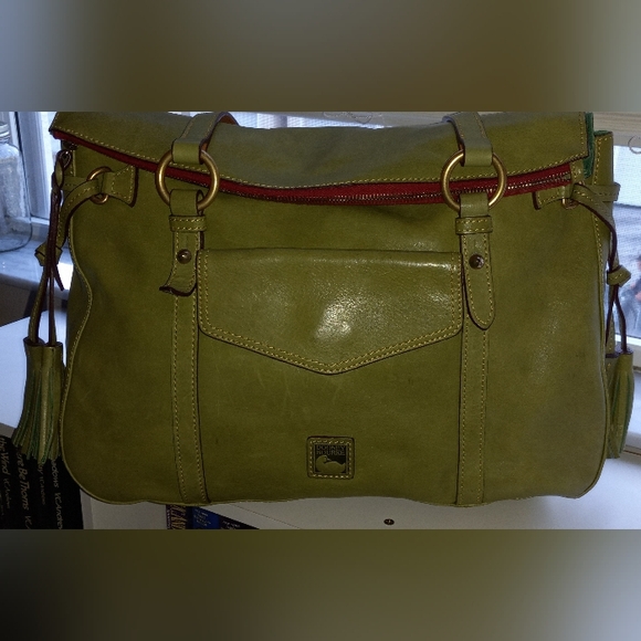 Dooney & Bourke Handbags - Dooney & Bourke Moss Green Florentine The Smith Bag